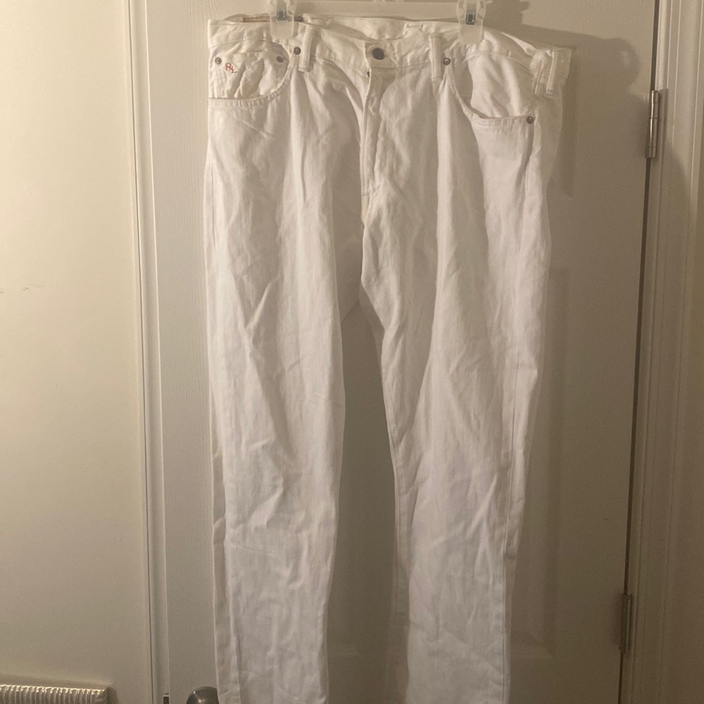 White Polo Ralph Lauren denim jeans